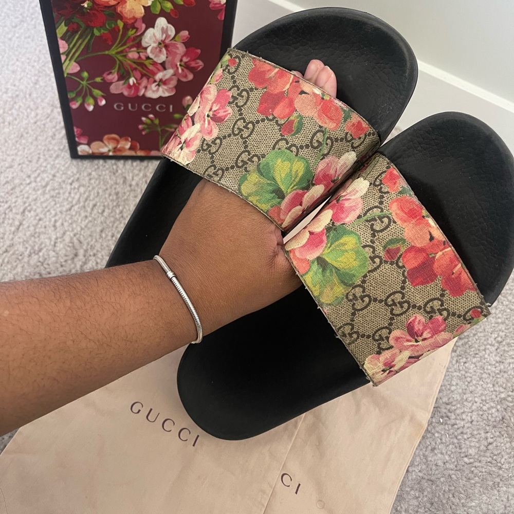 Authentic Gucci Floral Slides